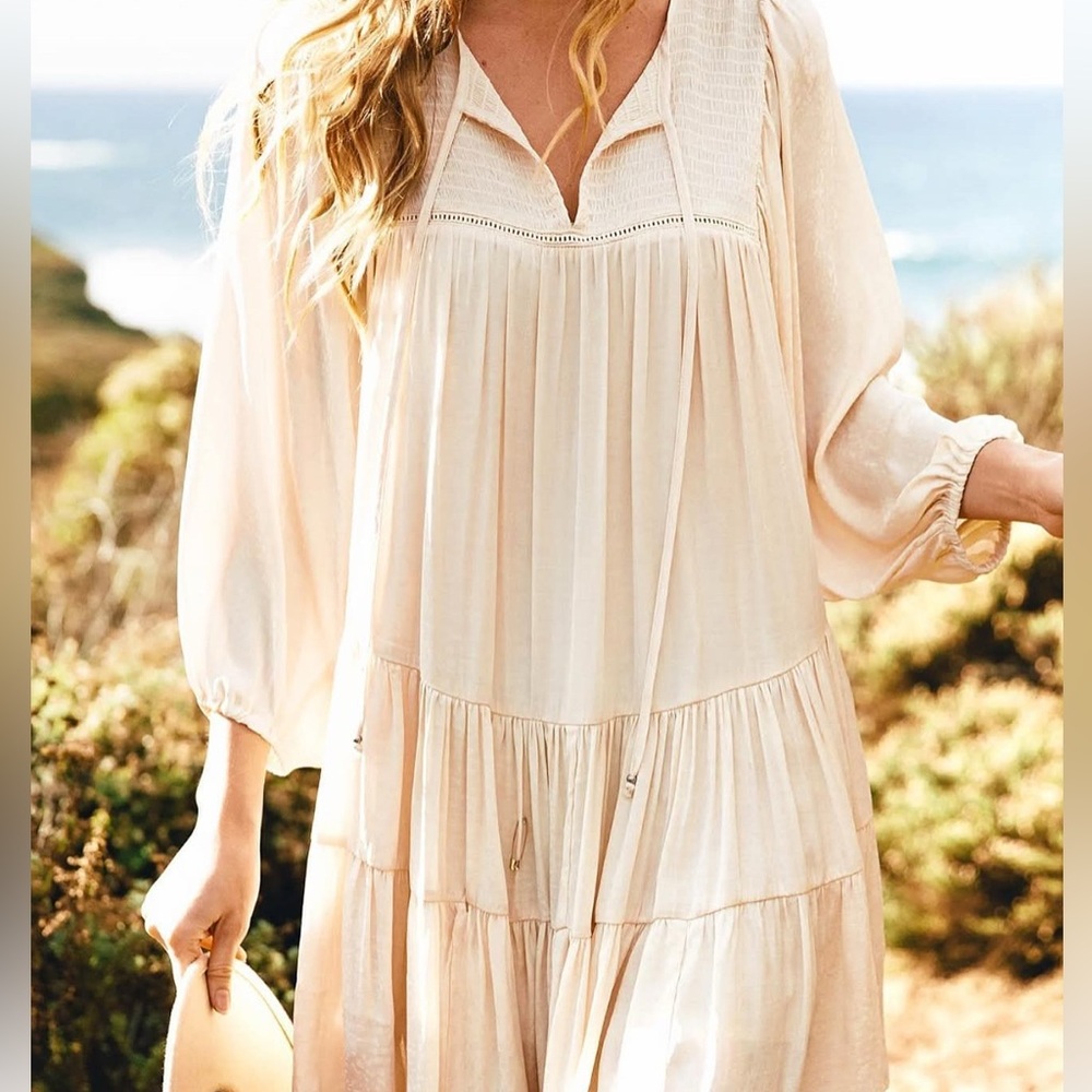 Gentle Fawn Cream Maxi Dress